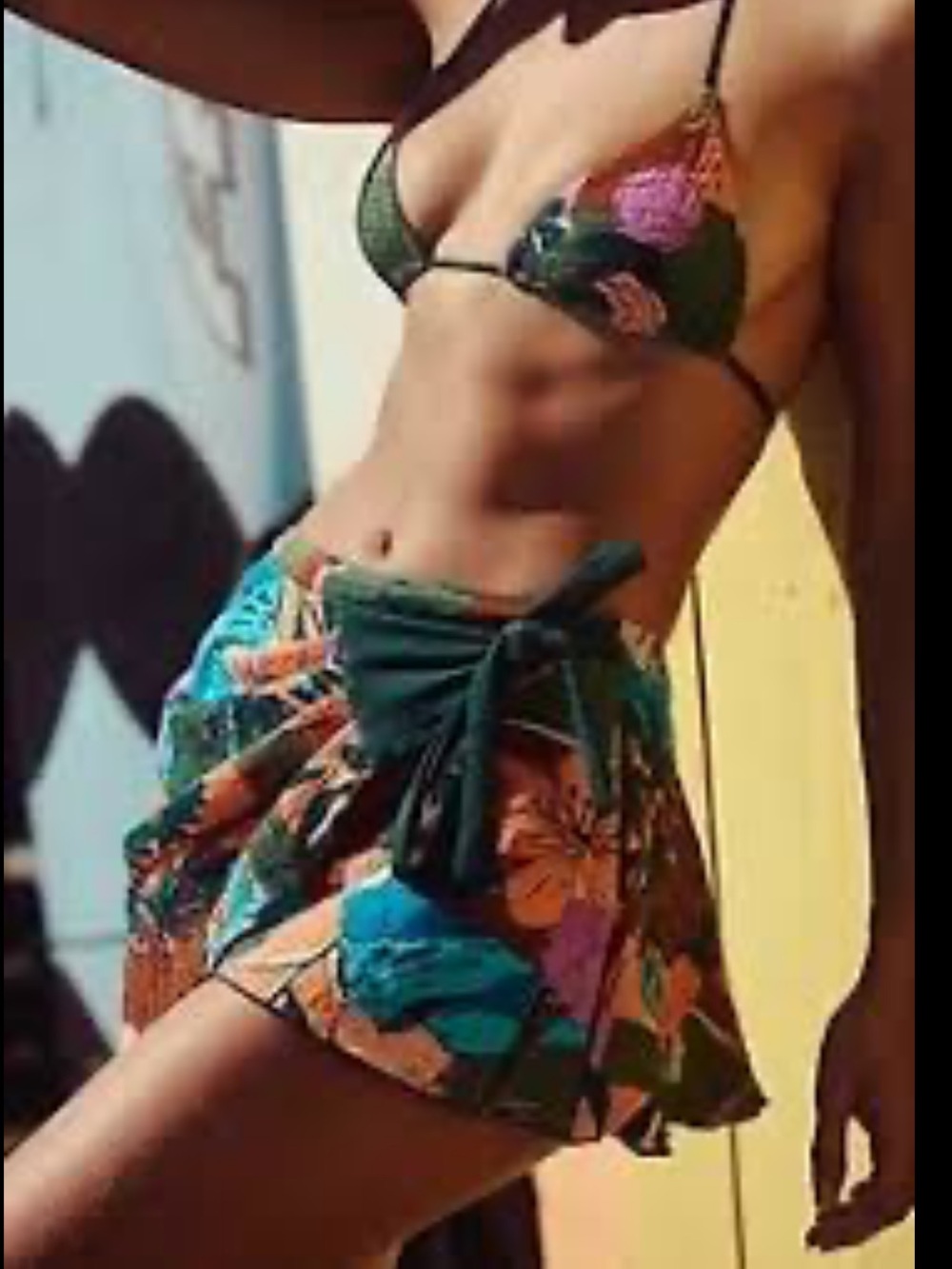Free People Free-est Judy Swim Skort XS high rise tropical green *bottoms only